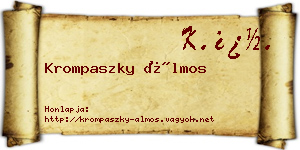 Krompaszky Álmos névjegykártya